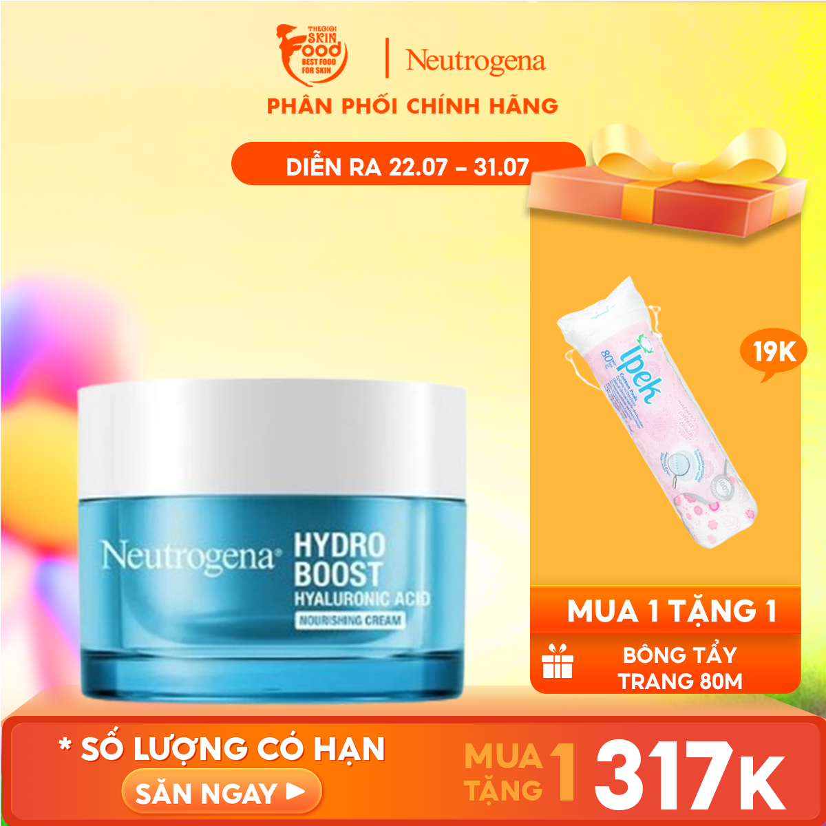 Mặt nạ ngủ, kem dưỡng ẩm cấp nước neutrogena hydro boost water gel & hydro boost 3d sleeping mask