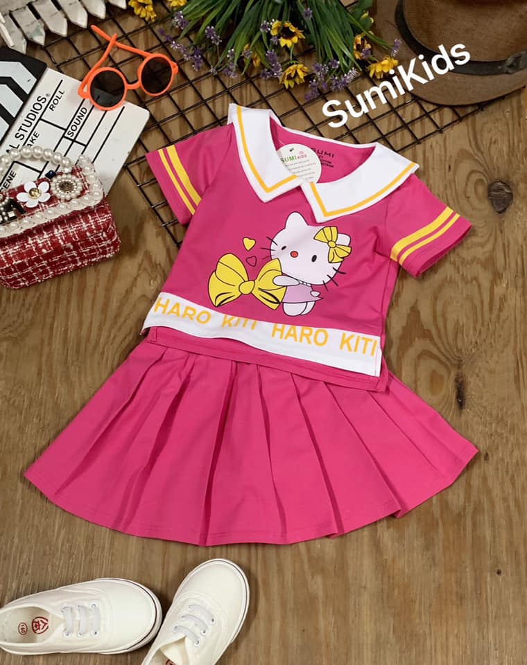 [HCM]SET CHÂN VÁY HÌNH KITTY BÉ GÁI SIZE ĐẠI