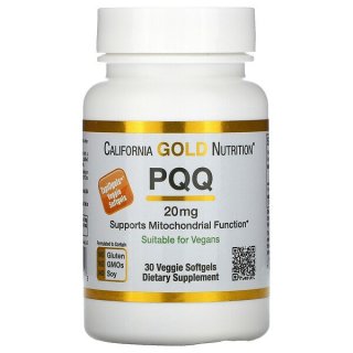 California Gold Nutrition, PQQ, 20 mg, 30 Veggie Softgels thumbnail