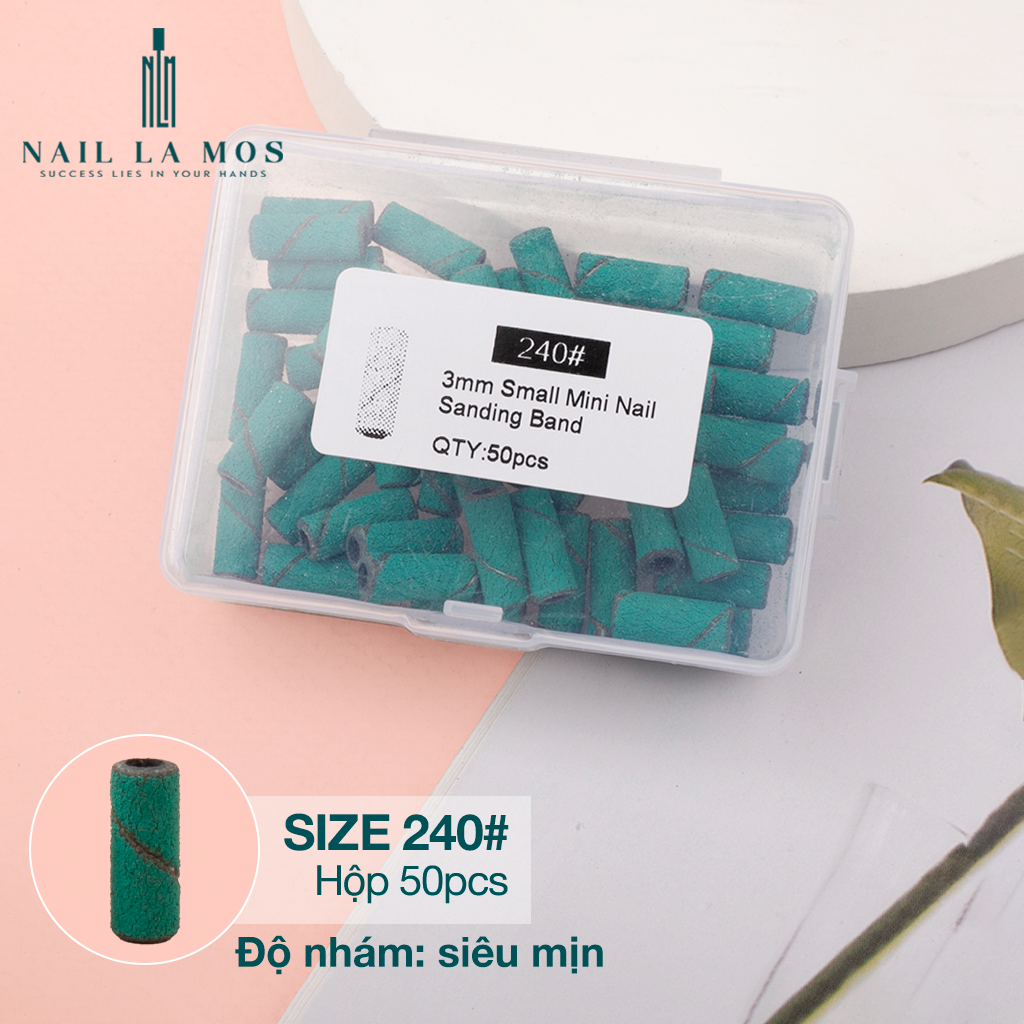 Hộp 50 đầu mài giấy nhám mini 3.0 - Đầu lắp nhám mini 3mm mài sần, mài mịn móng nail