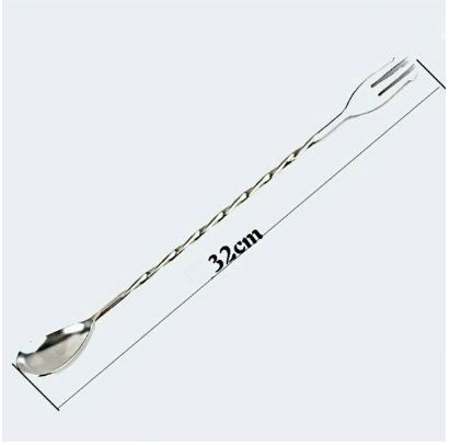 Muỗng khuấy inox 2 đầu, muỗng barspoon pha chế dài 32 cm
