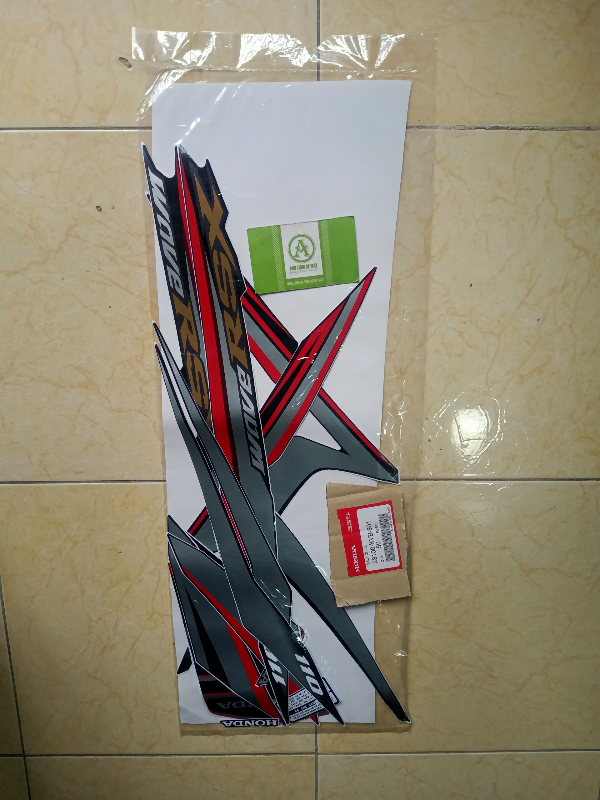 TEM XE RSX 2014 ĐỎ 3 LỚP