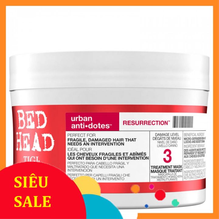 Kem Ủ Tóc TIGI - Bed Head Resurrection Treatment Mask 200g (Đỏ)