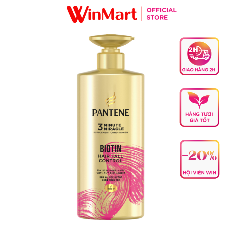 -dầu xả pantene 3mm biotin chai 480ml