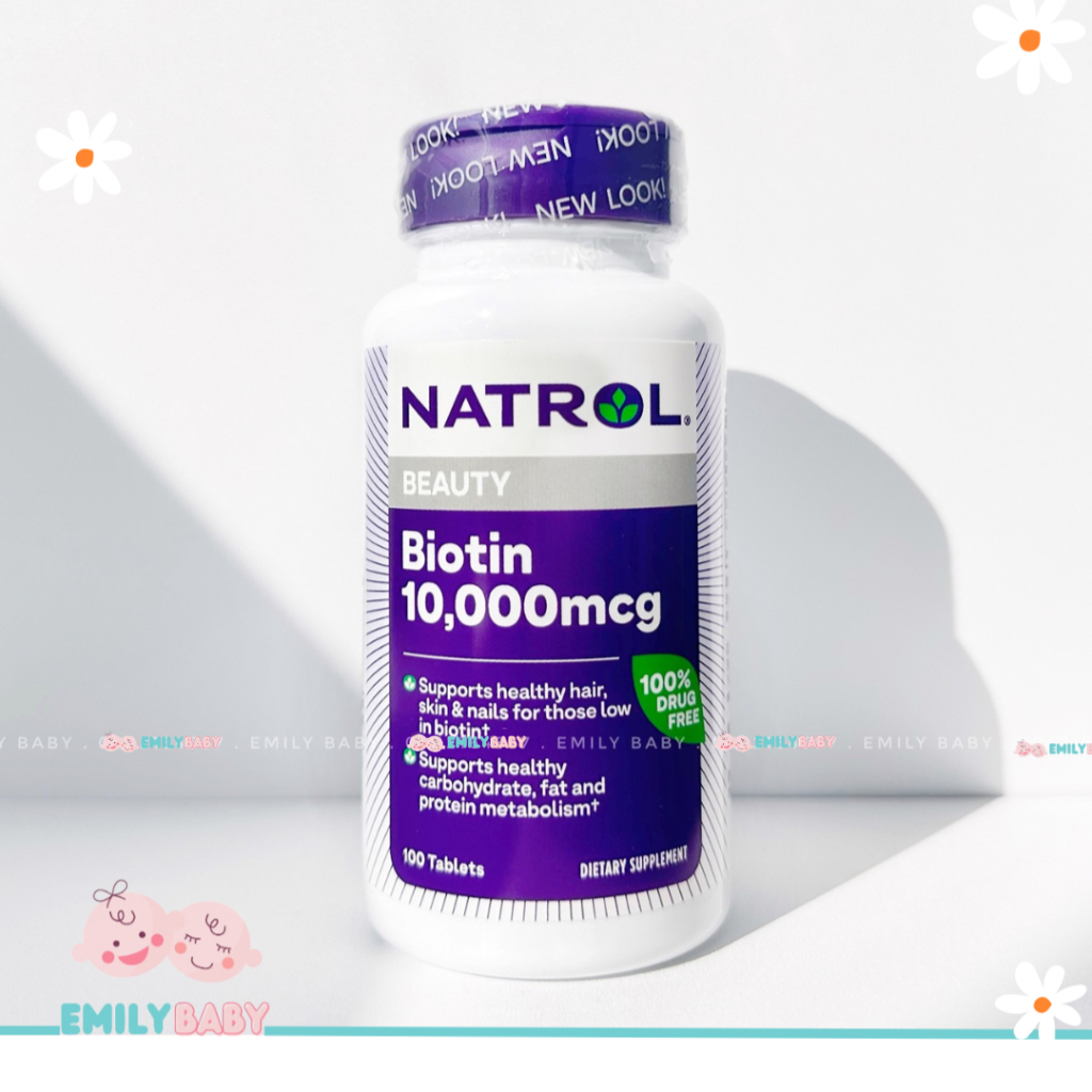 Natrol biotin 10000mg 100 viên mỹ