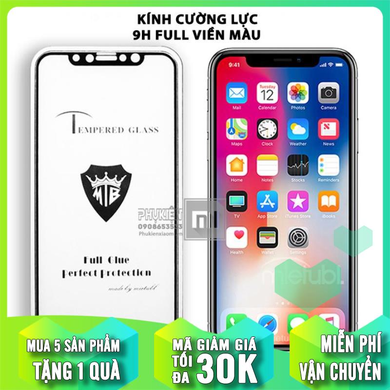 Kính cường lực FULL 9H dành cho máy Iphone X - Đen