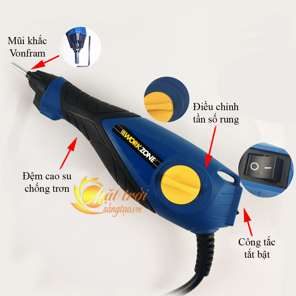 Máy khắc mini WORKZONE cao cấp