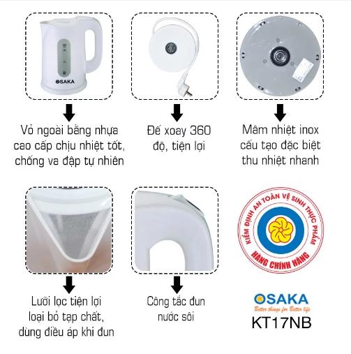 BÌNH ĐUN SIÊU TỐC OSAKA KT17NB