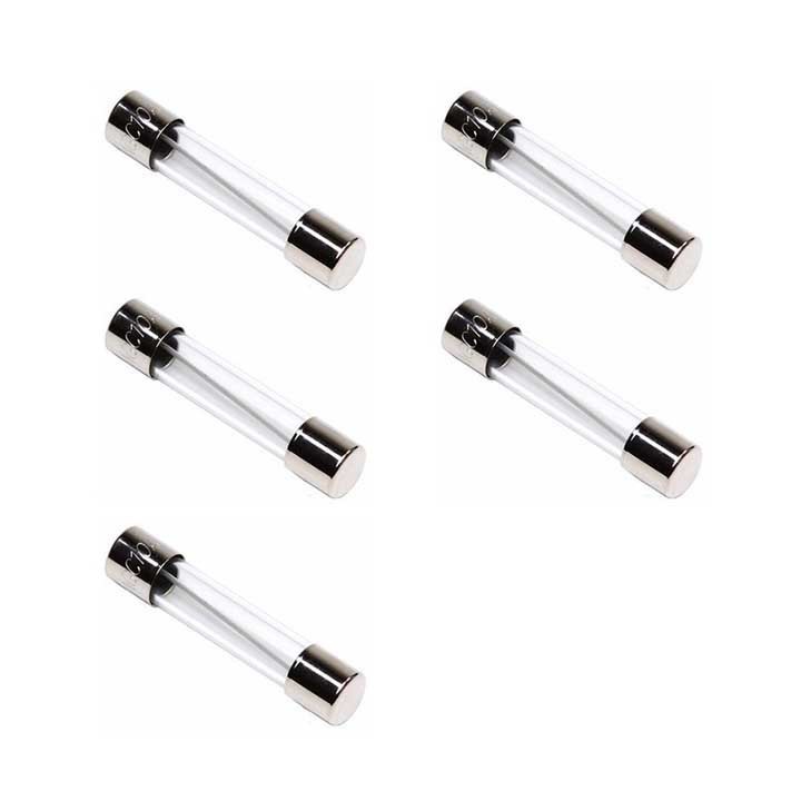 5 Chiếc Cầu Chì 12V-250V Chuyên Dụng Cho Ô Tô - Cầu Chì Ống Thủy Tinh