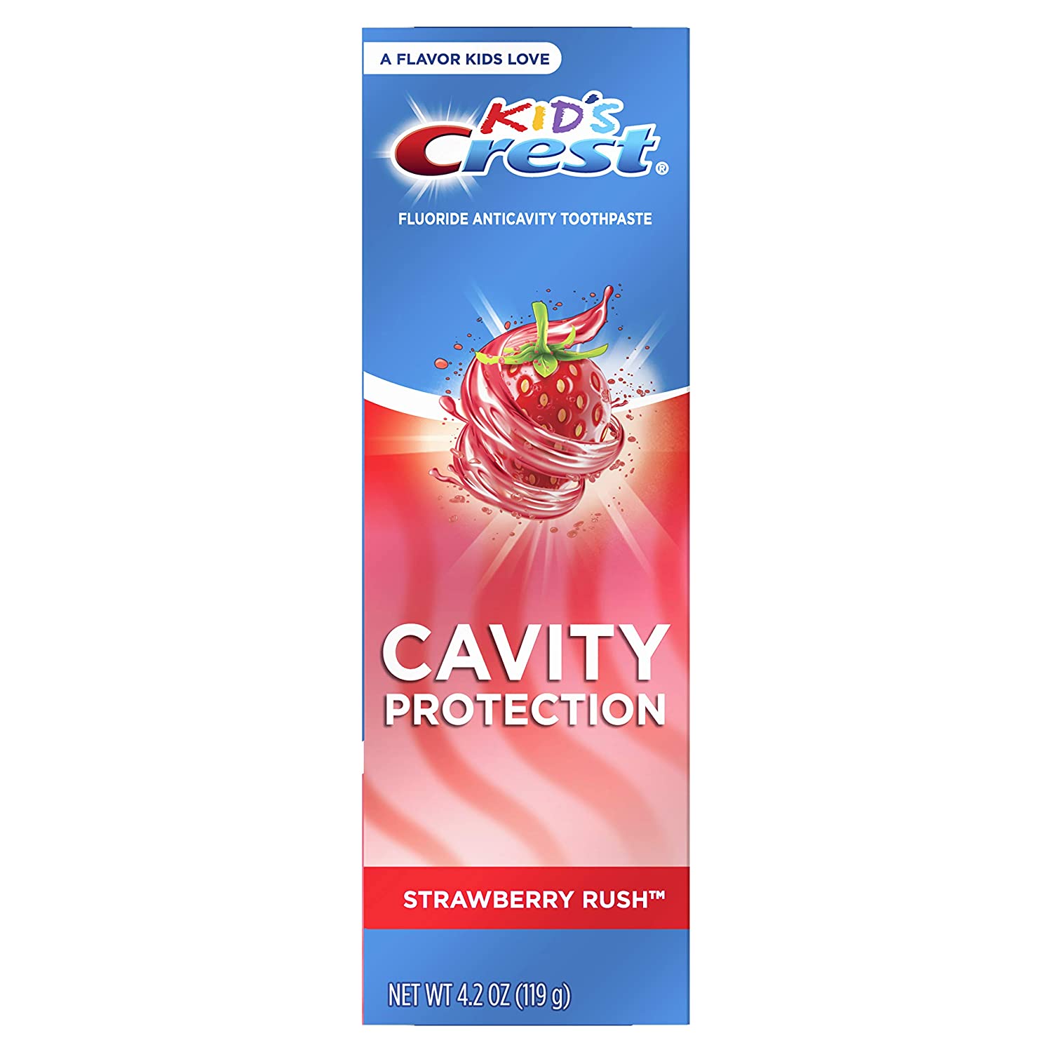 Kem Đánh Răng cho em bé CREST Kid's Cavity Strawberry Rush 119g