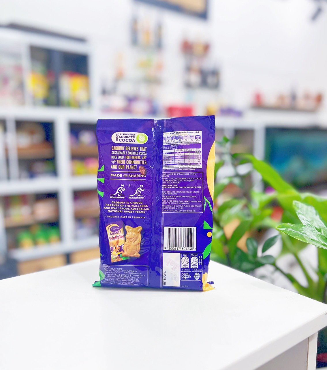 (HÀNG ÚC) Kẹo socola (chocolate) CADBURY CARAMILK Wallaby/ Crunchie Bites gói 12pcs