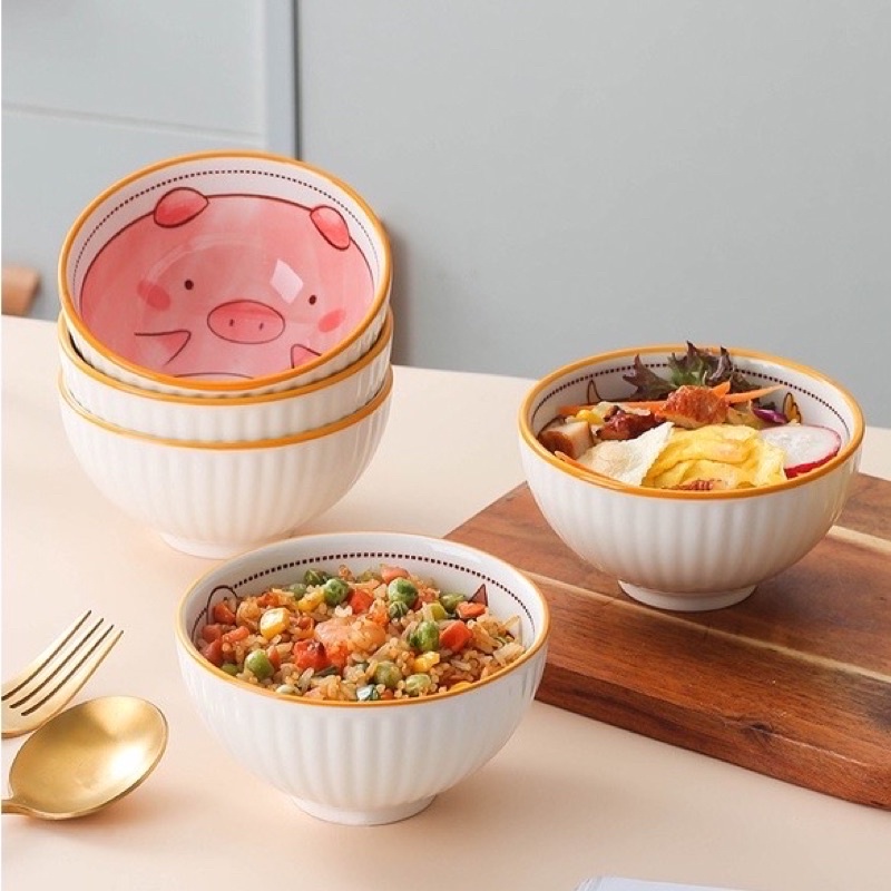 Chén Bát Sứ Hình Thú Dễ Thương Size Lớn