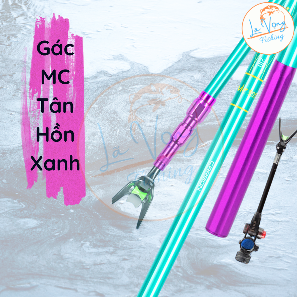 Gác Cần Carbon Câu Đài MC Tân Hồn Xanh 2m4 - 2m7