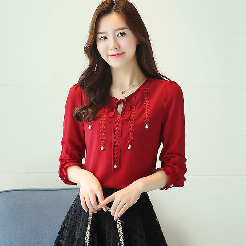 Áo kiểu tay nhúng phối nơt-sm0kn6