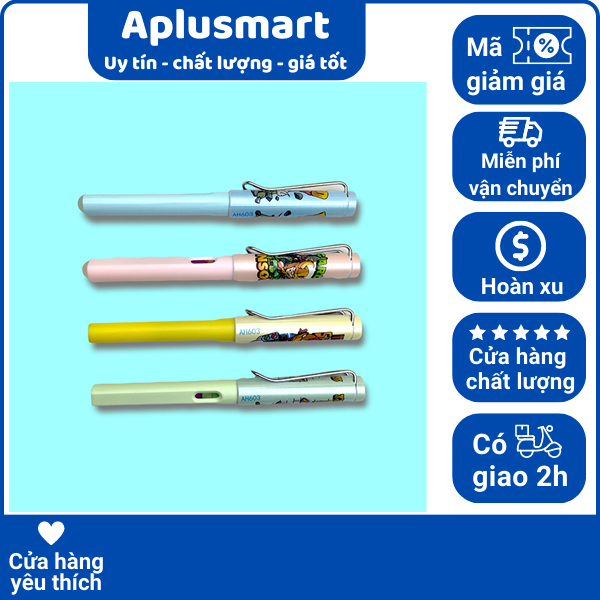 Bút mực máy xóa được hình siêu nhân tặng kèm 1 ống mực ngòi to, bút mực học sinh xoá được loại tốt , but may xoa duoc ,  but may viet chu dep xoa duoc ,  but muc may xoa duoc ,  but may ,  but may xoa , đồ dùng học tập, Aplusmart