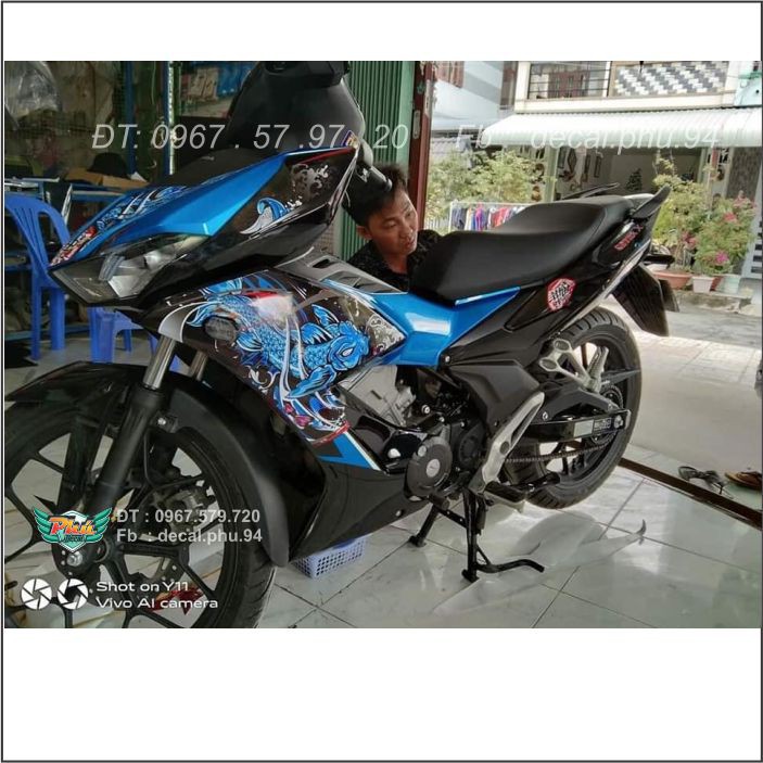 Tem rời Winner X Xanh đen Cá Chép (B)