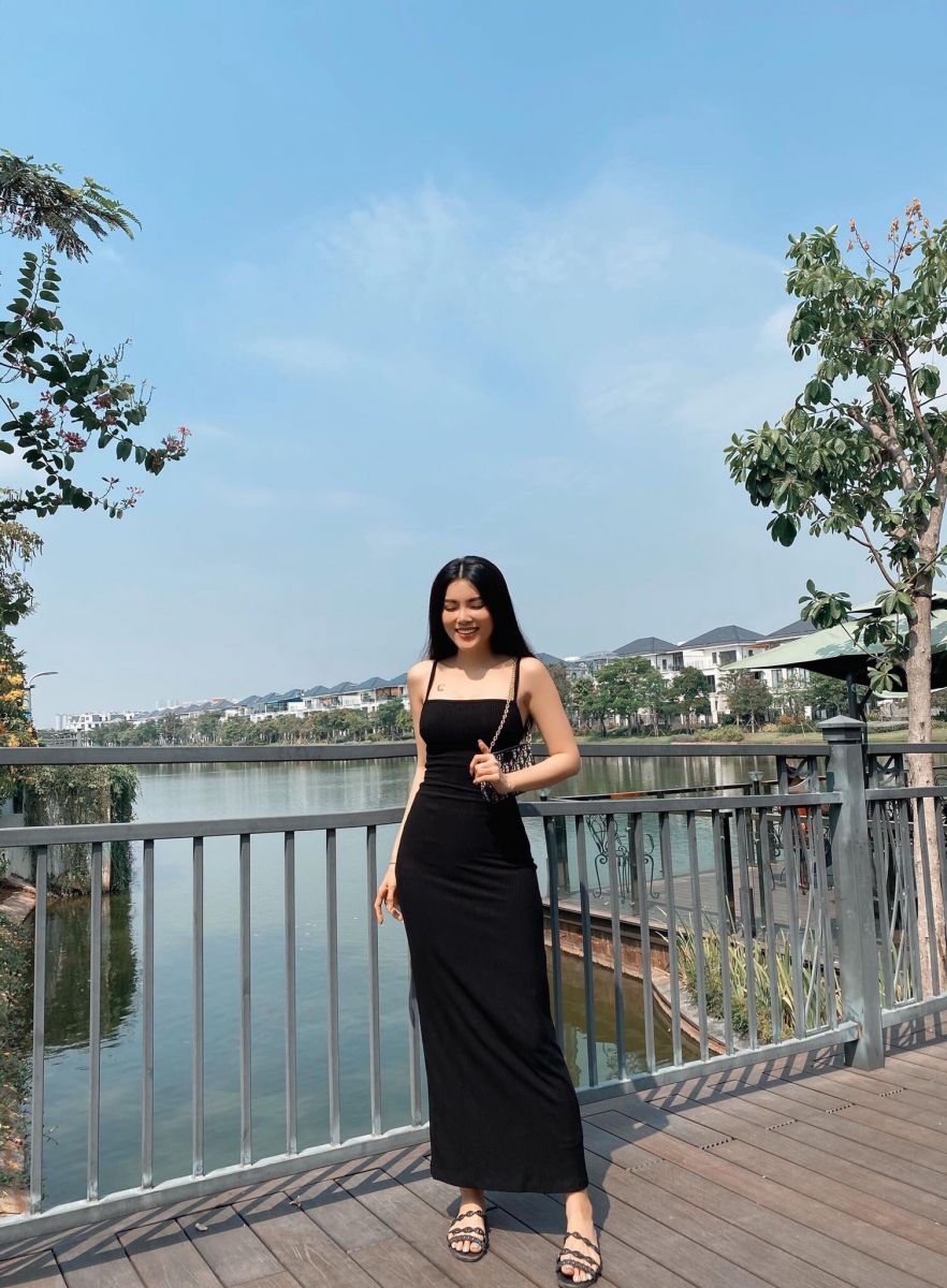 (VIDEO+HÌNH THẬT) Đầm Maxi Lazzon Phom Dài (ĐEN)