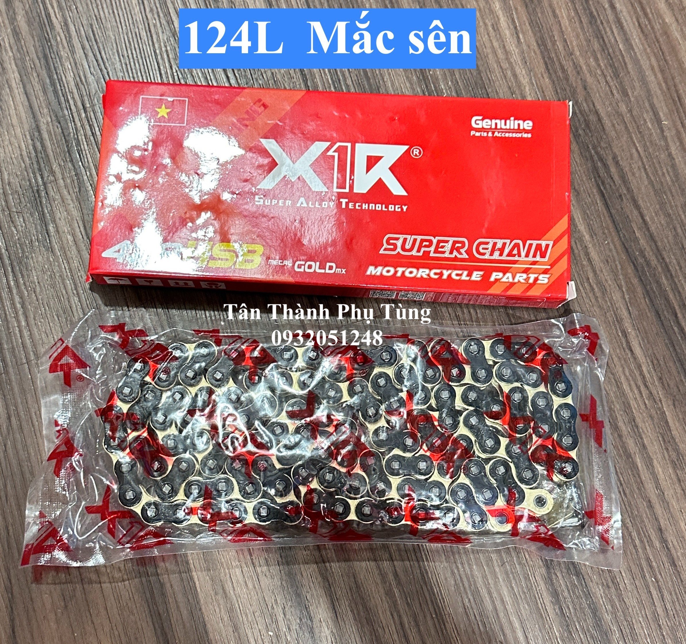 Sên x1r vàng đen 9li chính hãng: 124l, 132l