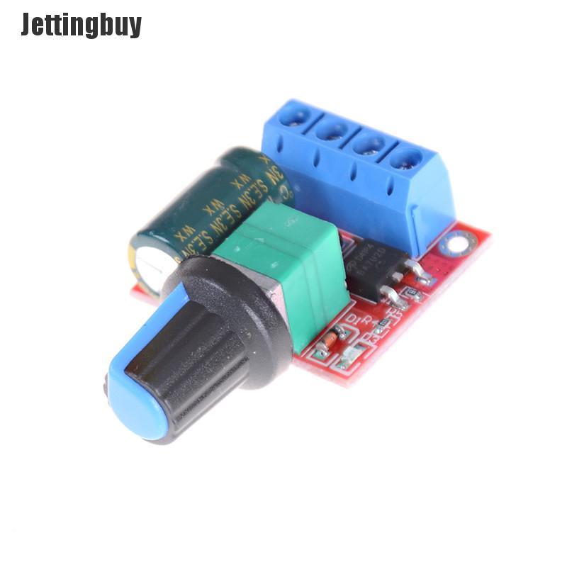 Jettingbuy Mini DC Motor PWM Speed Controller 5A 4.5V-35V Speed Control Switch LED Dimmer