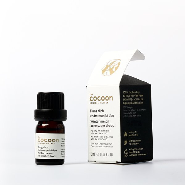 Dung dịch chấm mụn bí đao Cocoon 5ml giúp giảm mụn giảm sưng viêm nhanh chóng làm mờ vết thâm do mụn để lại nhập khẩu