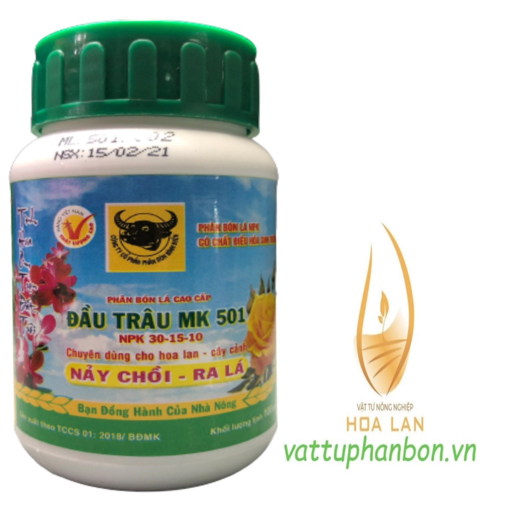 Phân bón lá đầu trâu mk 501 30-15-10 bđ-vx - #011a# 100g