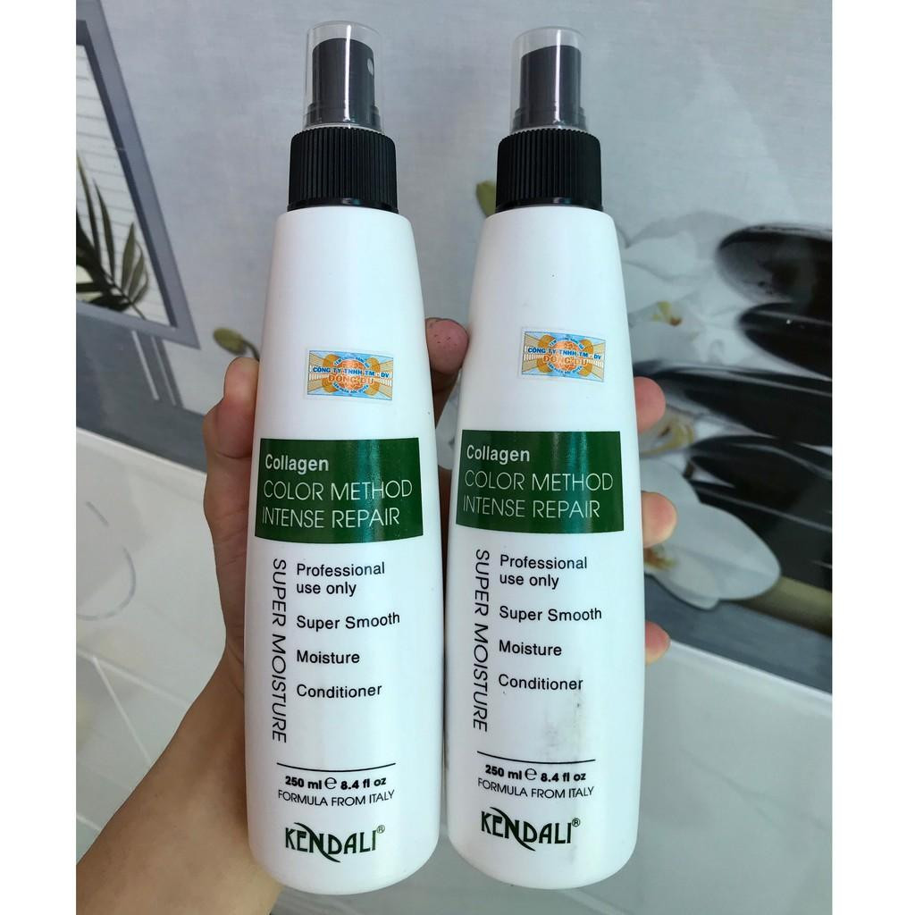Xịt dưỡng tóc phục hồi tóc hư tổn collagen Kendali 250ml