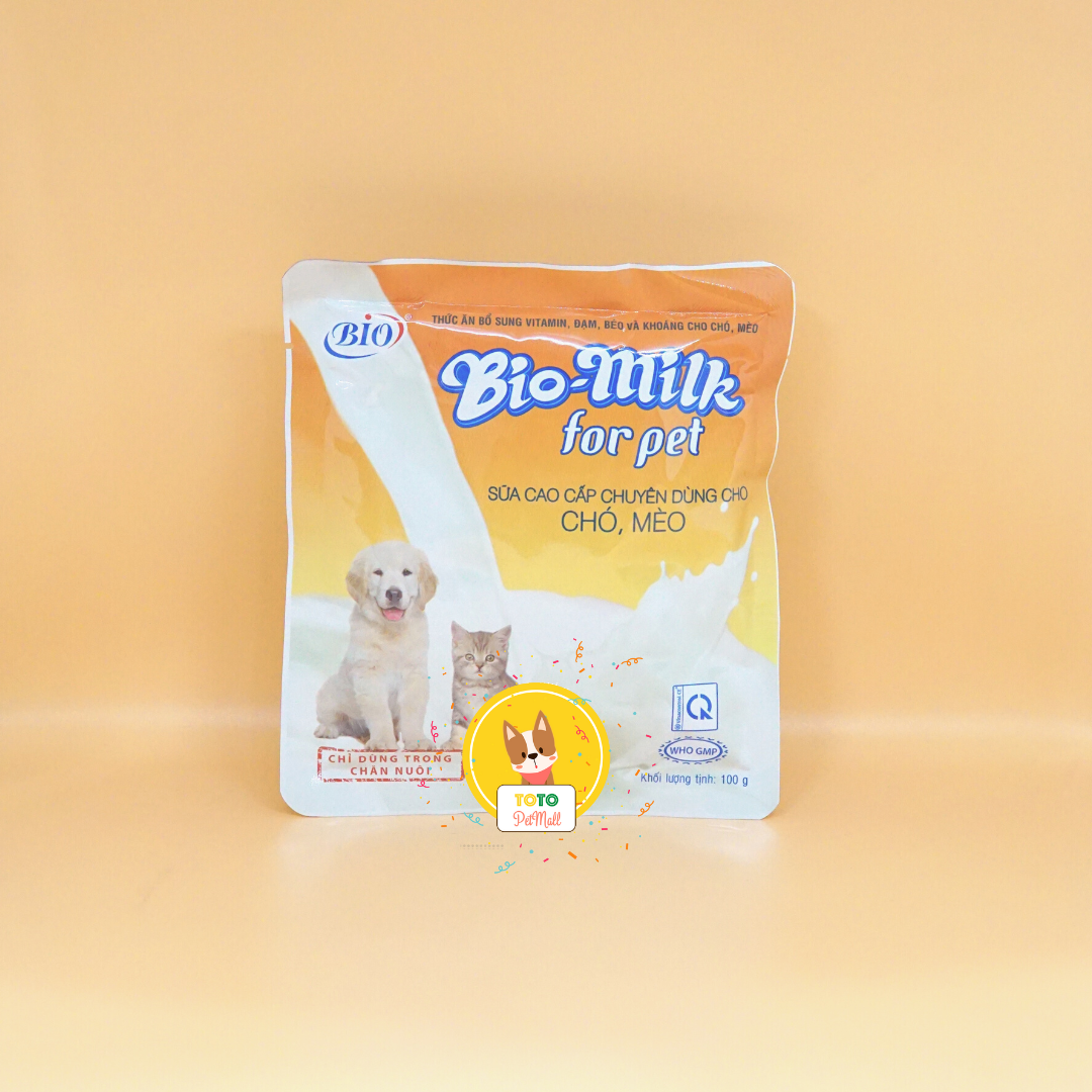 Sữa cho chó mèo con sơ sinh BioMilk gói 100g ( 1 gói)