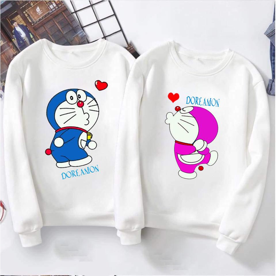 Áo đôi thu đông hình doremon đẹp