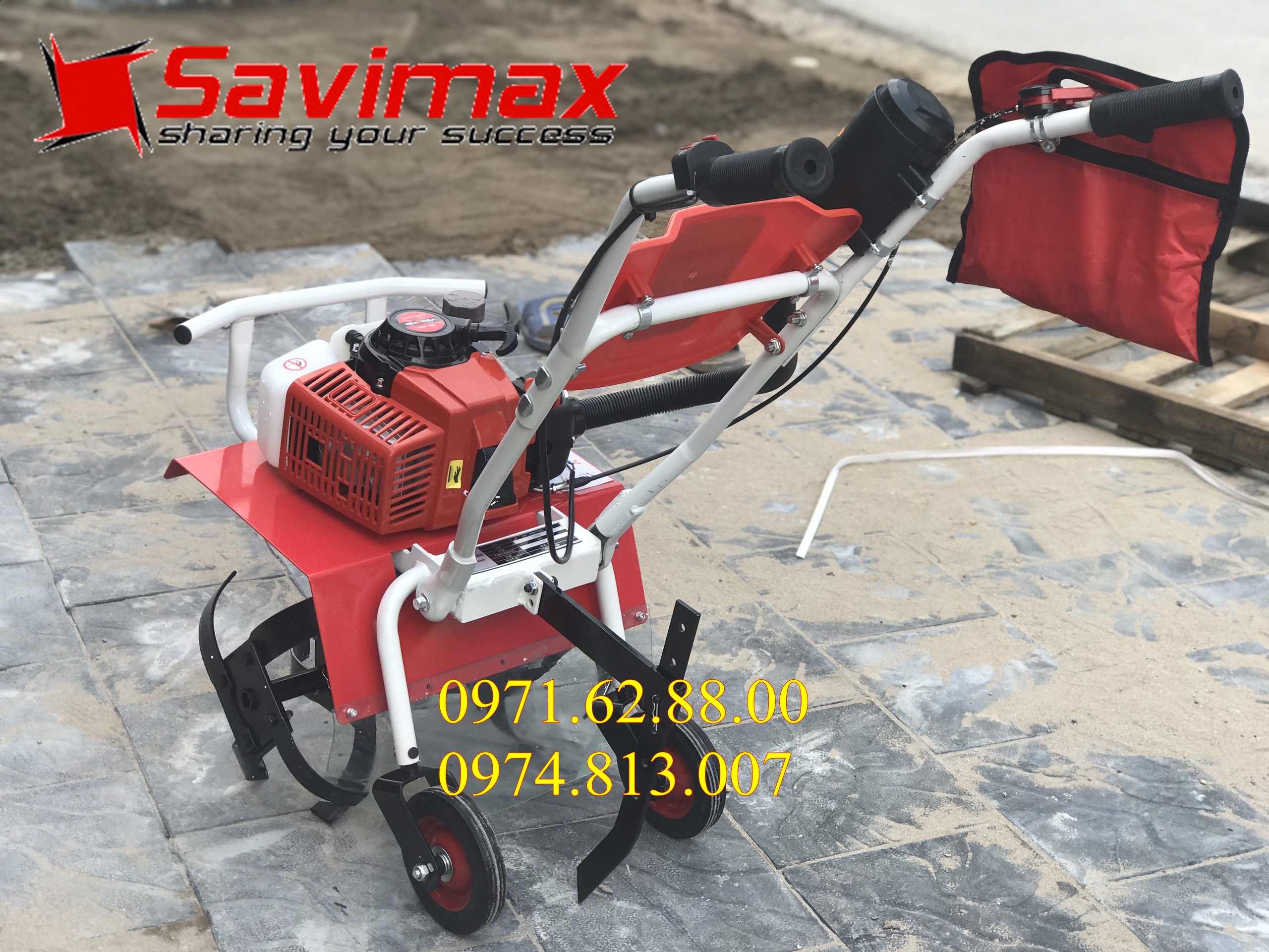 [Trả góp 0%]Máy xới đất mini làm vườn chạy xăng pha nhớt