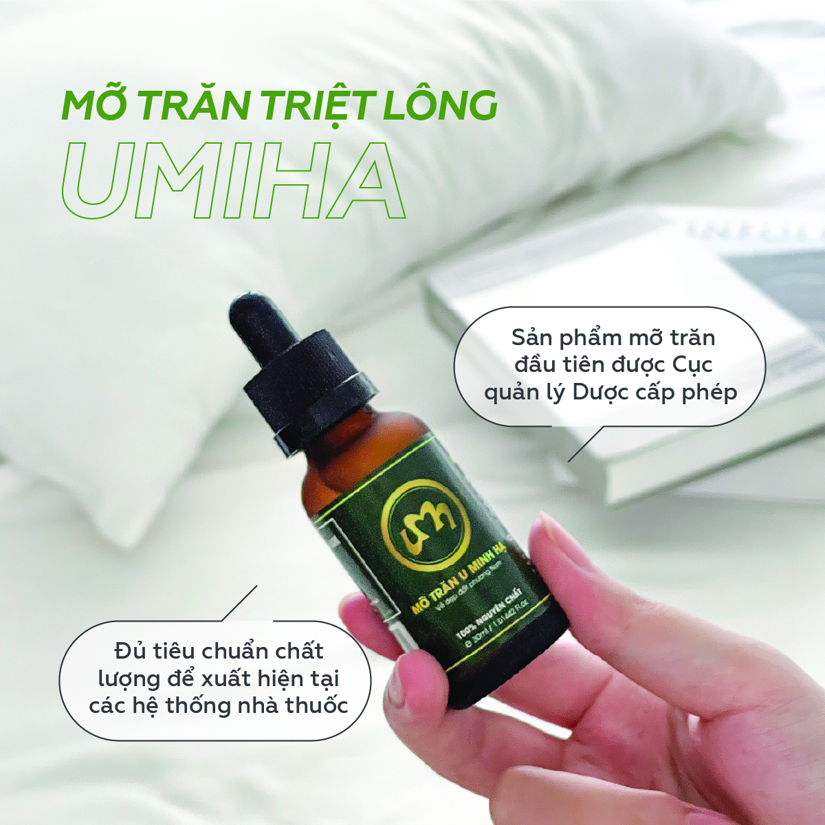 Mỡ trăn triệt lông vĩnh viễn U Minh Hạ nguyên chất 30ml | Mỡ trăn dùng cho triệt lông body toàn thân, nách, chân, tay, ngực, bụng, bikini vùng kín an toàn hiệu quả tại nhà