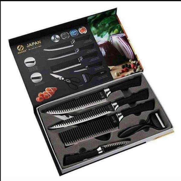 ☘Bộ dao làm bếp vân sóng 6 món