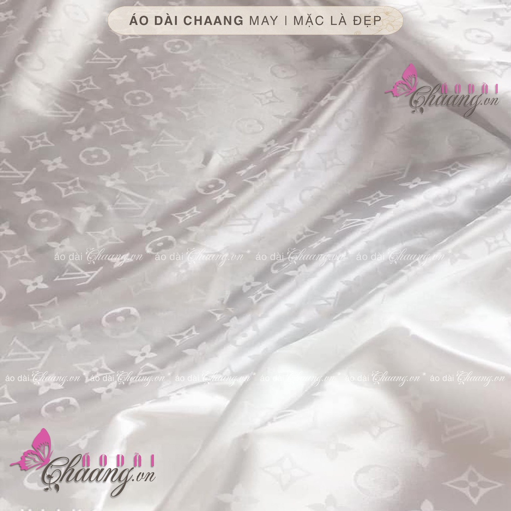 Áo dài Trắng Nữ Học Sinh đi học may sẵn vải áo dài Gấm LV đẹp