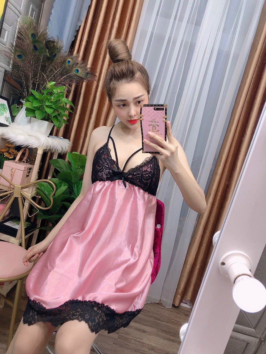 Váy ngủ 2 dây sexy chất liệu kate lụa mềm mịn cao cấp