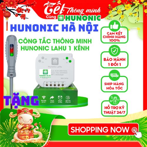 Công Tắc Wifi Thông Minh Hunonic Lahu Công Tắc Điều Khiển Hẹn Giờ Công Suất Lên Đến 4000w
