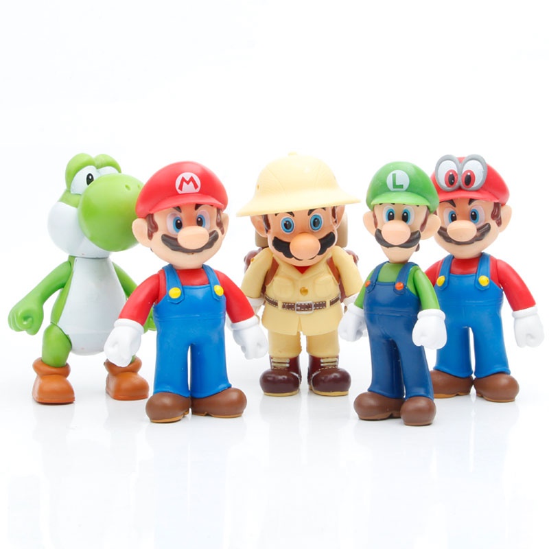 Bộ 5 mô hình nhân vật trong game Mario 8 cm