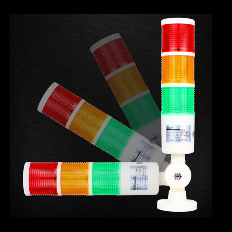 Industrial Warming Light 3-Layer LED Signal Tower Foldable Alarm Light 24VDC