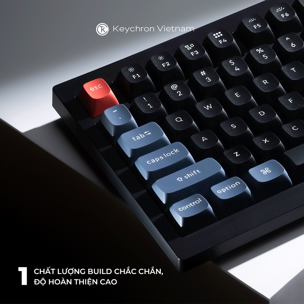 Bàn Phím Cơ Keychron V1 Custom QMK - Vesion Knob (Hàng Chính Hãng)