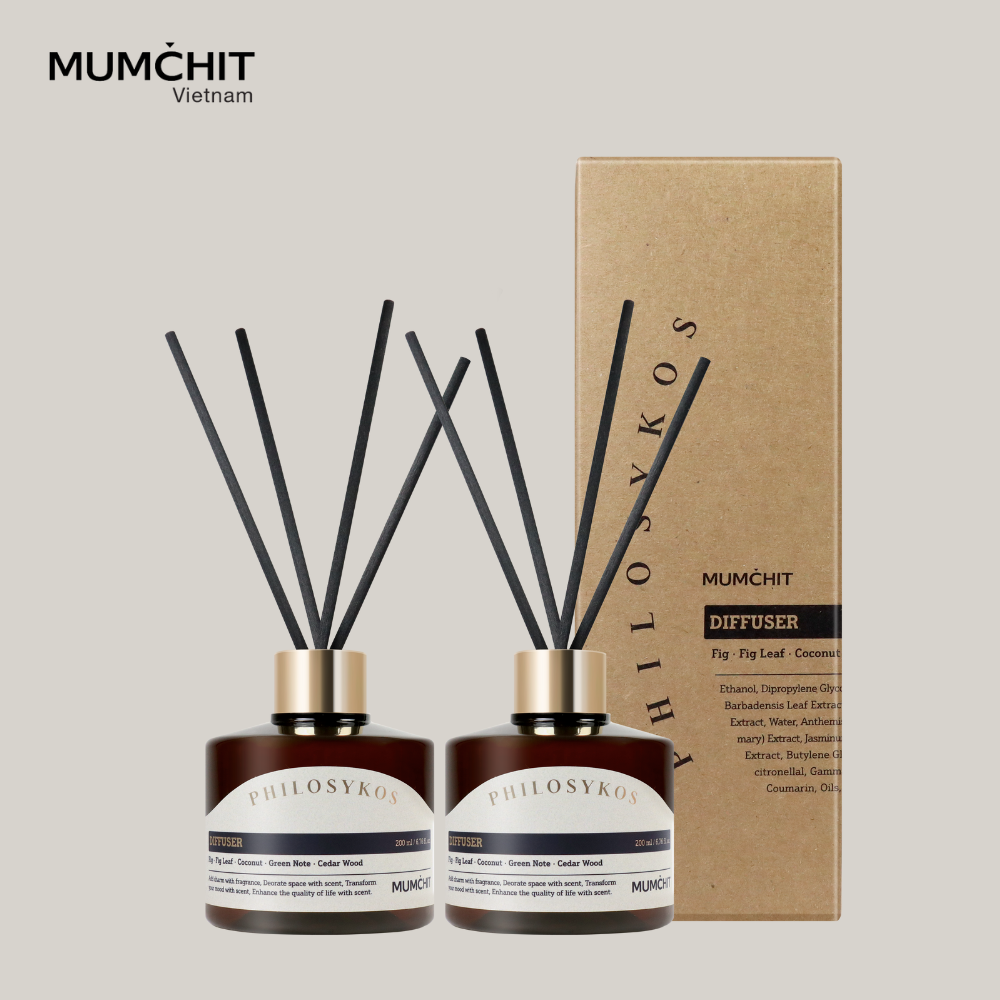Tinh Dầu Khuếch Tán (2 Lọ x 200ml) MUMCHIT Biotox Diffuser 400ml (Chai Nhựa)