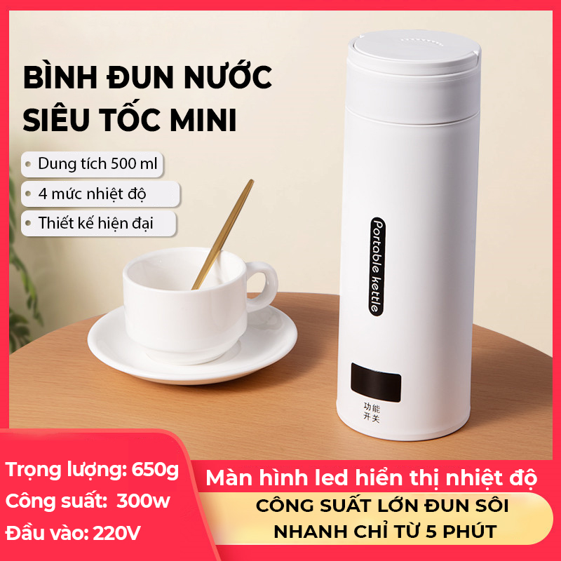 Bình đun nước siêu tốc mini du lịch -K1497