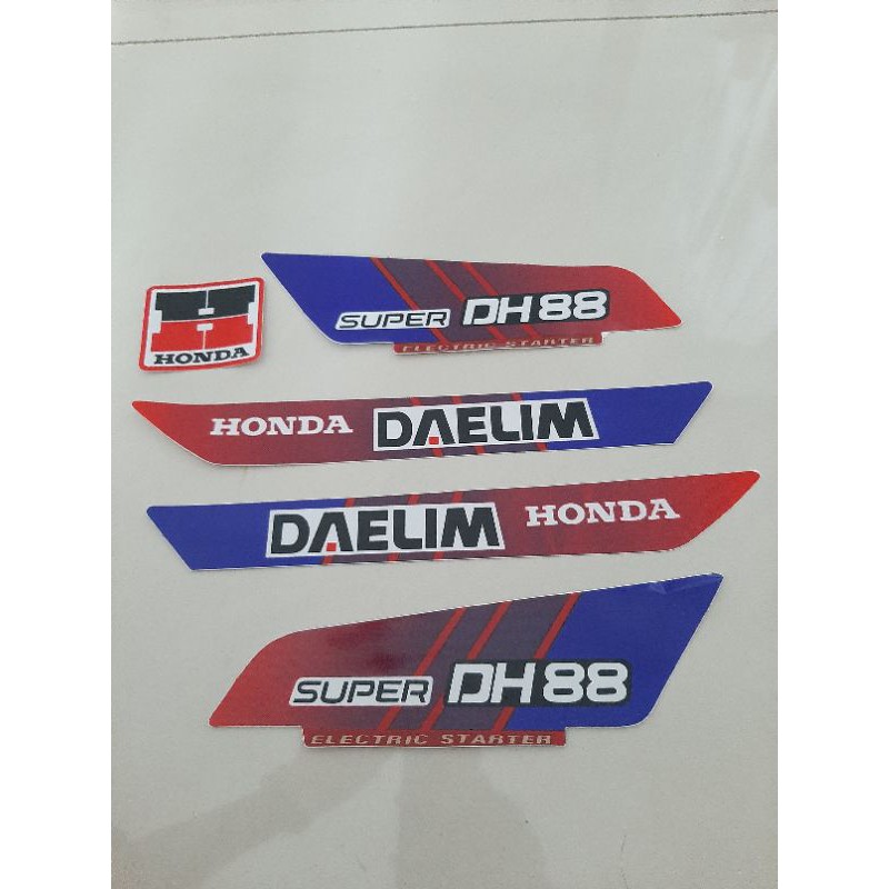 Bộ tem xe super DH 88 DAELIM màu đỏ tím