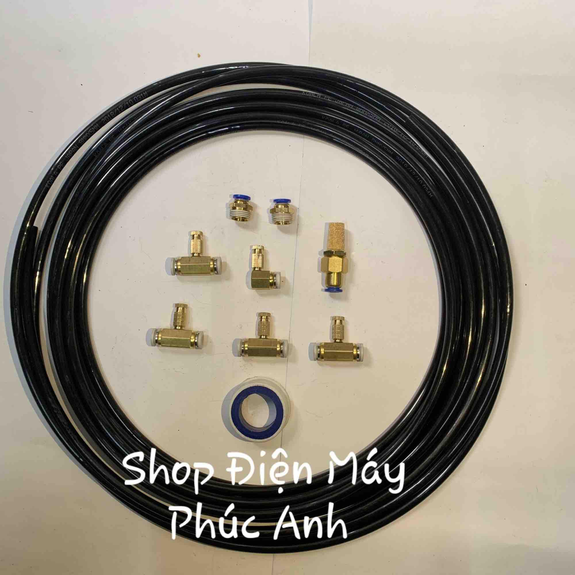 Bơm phun sương làm mát gồm 5 đầu và 10 m dây
