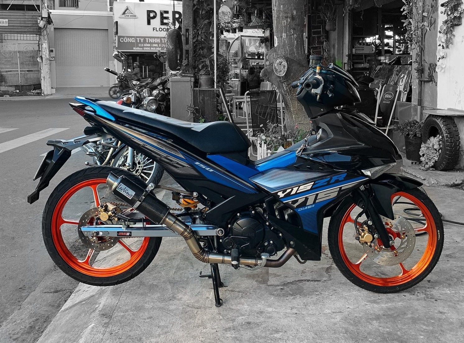 Tem rời exciter 150 y15zr xanh đen