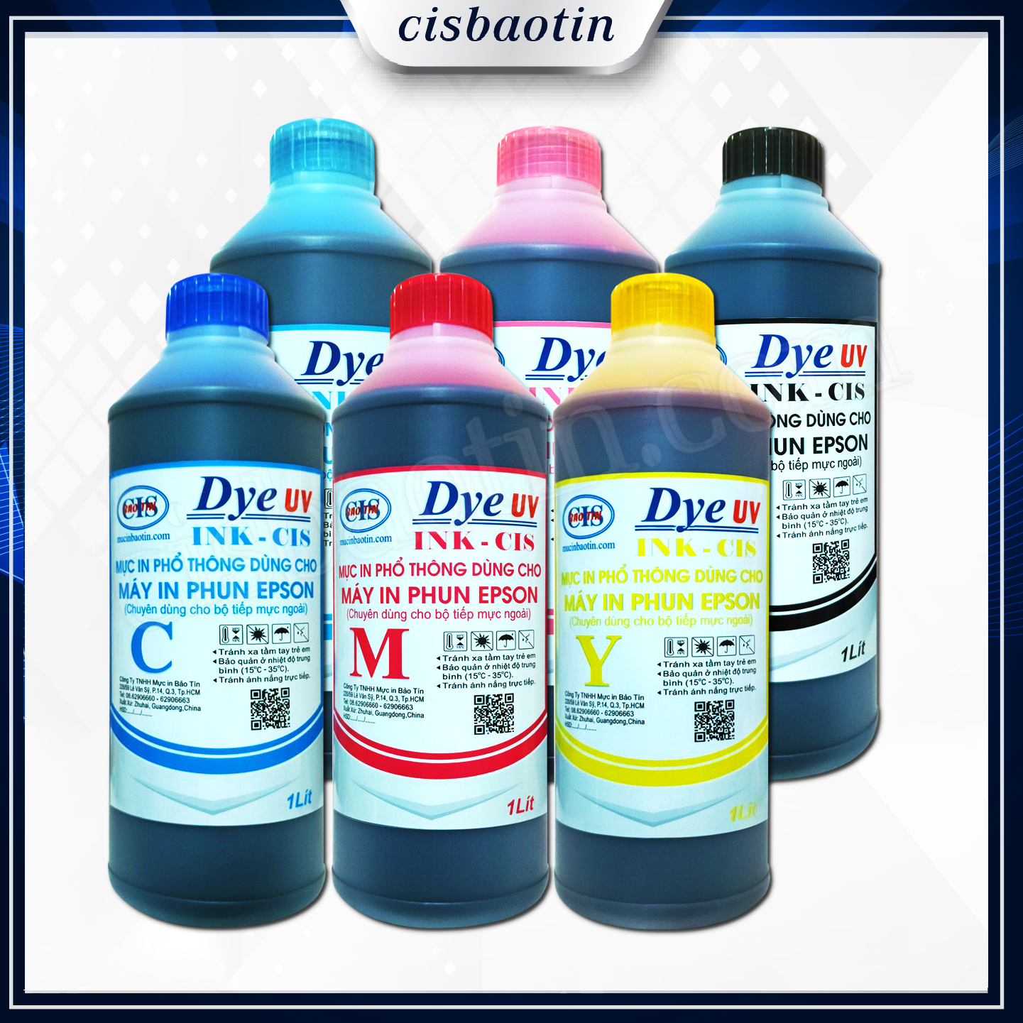 [HCM]MỰC EPSON DYE UV- 1 LÍT- MỖI MÀU