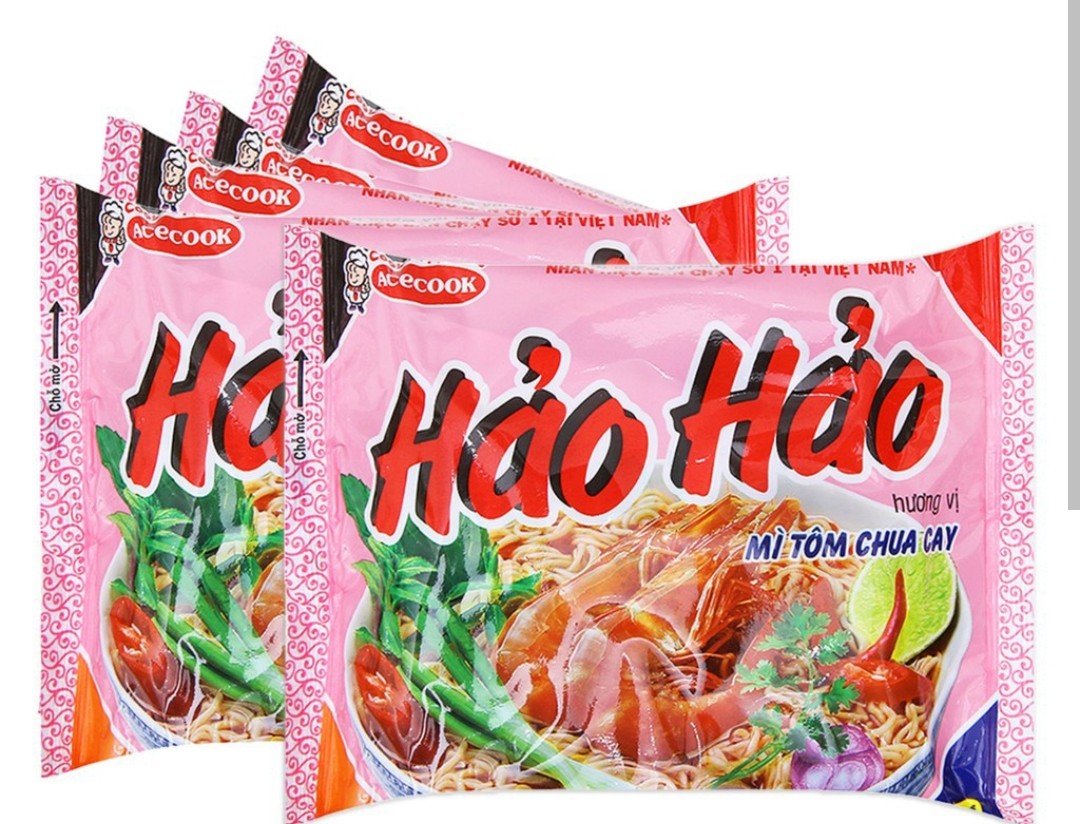[HCM] Instant Noodles Hao Hao Noodles Spicy and Sour Shrimps Box of 30 Packs (1 pack of 75g)