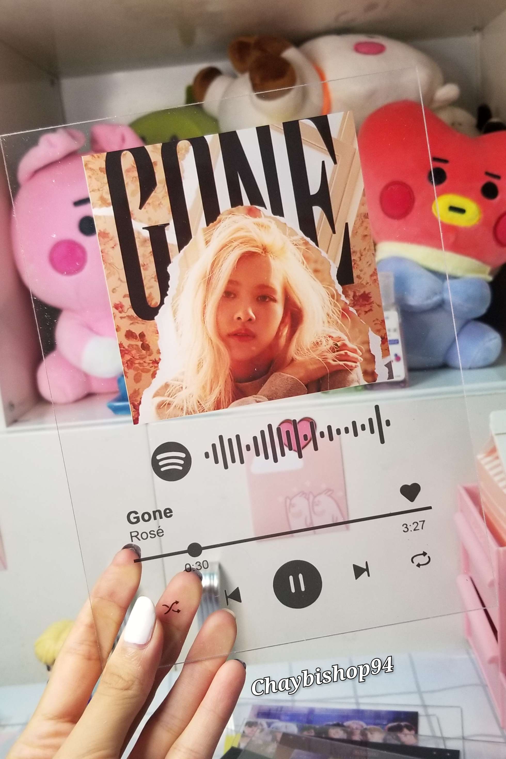 Khung ảnh mica spotify size A5 BTS BLACKINK IU