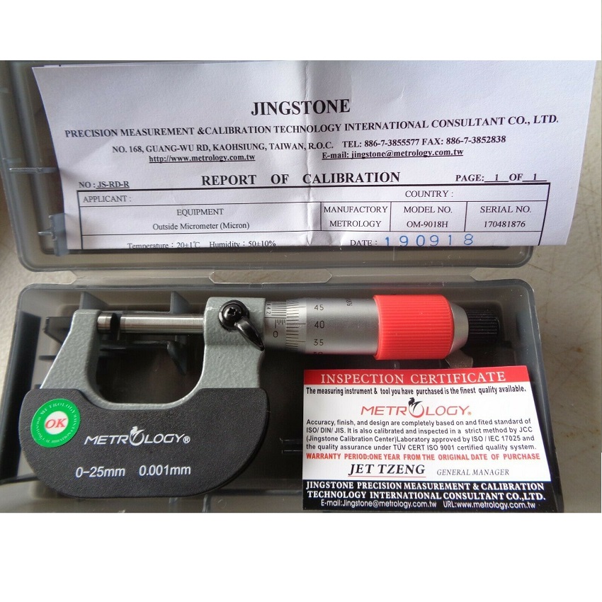 Panme cơ đo ngoài Metrology OM-9018H