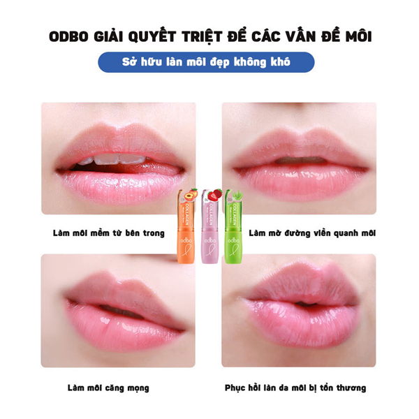 Son Dưỡng Có Màu Odbo Collagen Magic Lip Balm