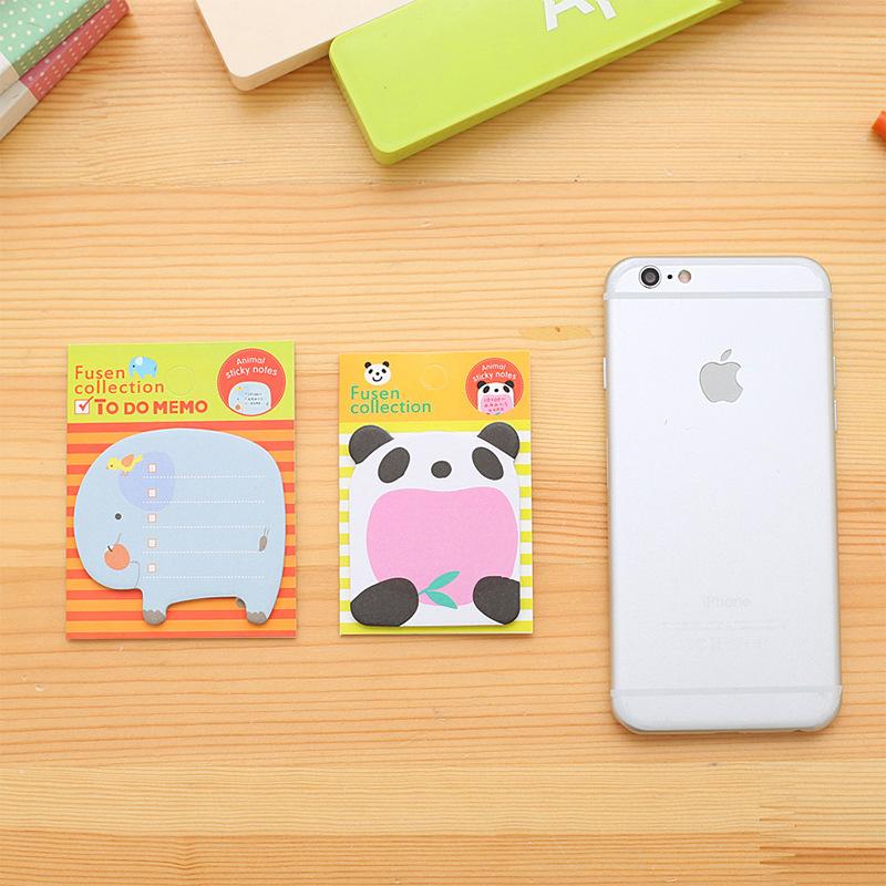 Combo 2 Giấy note hình thú dễ thương văn phòng làm việc