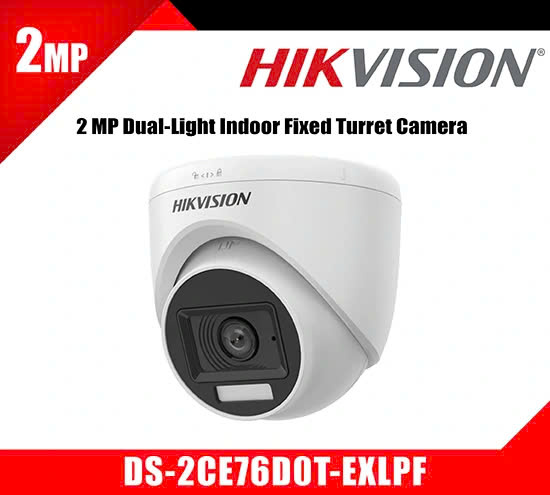 Camera HDTVI 2MP Full Color HIKVISION DS-2CE76D0T-EXLPF