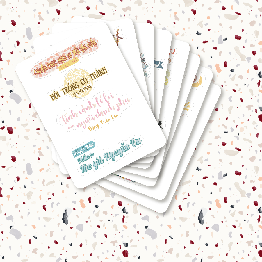 Nhãn dán sticker môn học 10 - Tựa bài ngữ văn